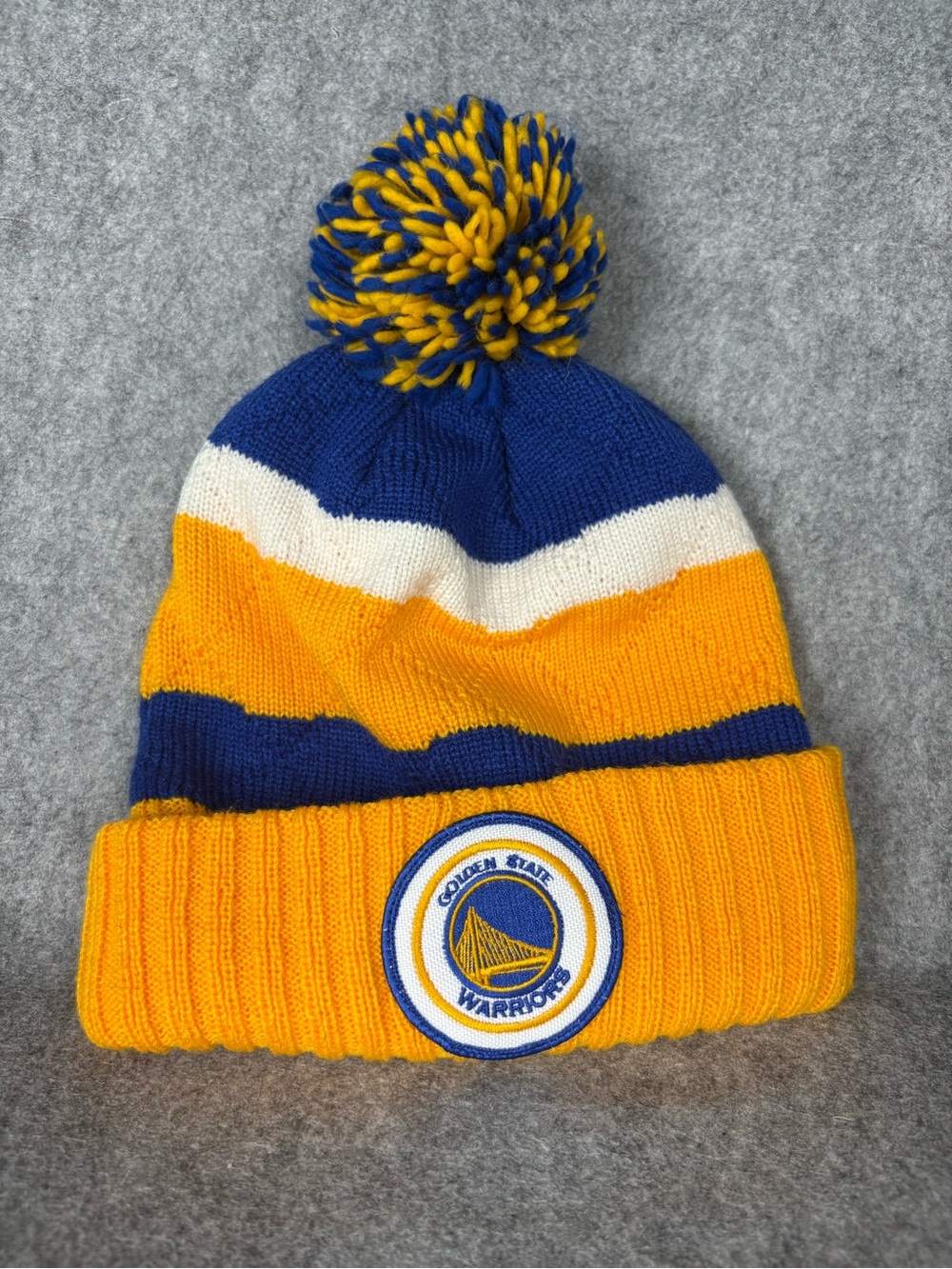 Mitchell & Ness Golden State Warriors Pom Beanie